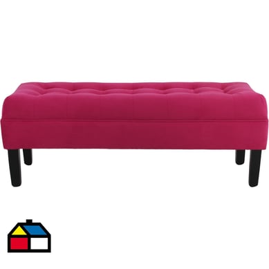 Banqueta 42x45x120 cm felpa fucsia