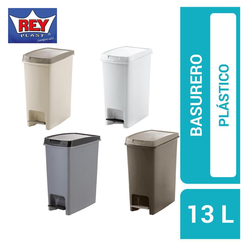 REYPLAST - Papelero 13 Litros Plástico surtidos