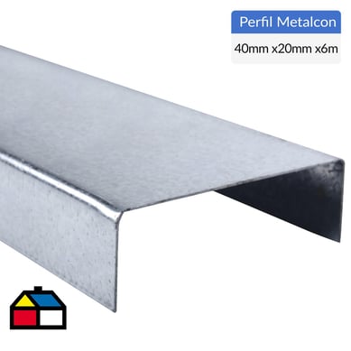 6m Perfil U 2x4x0,85 Metalcon estructural