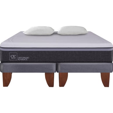 Cama Europea Ortopedic Advance 2 plazas BD + 2 almohadas