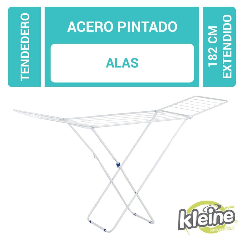 KLEINE WOLKE - Tendedero de ropa piso 182x50x100 cm acero