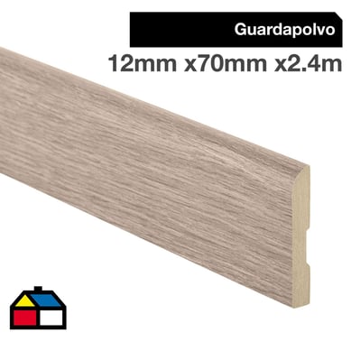 Pack guardapolvo MDF ligth langley 12x70 mm x 2,4 m - 4 unidades