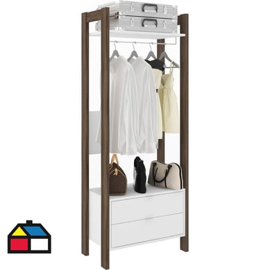 Colgador para closet nogal 166X65X36 AZ1011.