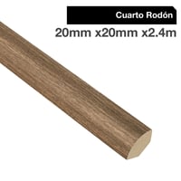 Pack 4 unidades Moldura 1/4 Rodón MDF Eucalipto 20 mm 20x2.4 m