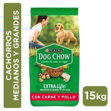 Alimento para cachorros medianos/grandes 15kg carne/pollo