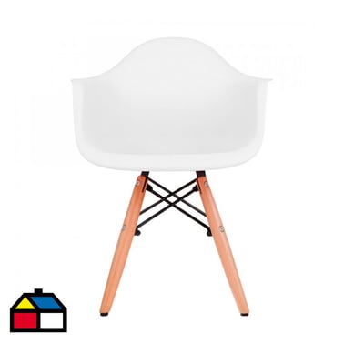 Silla eames con brazos nios rplica blanca