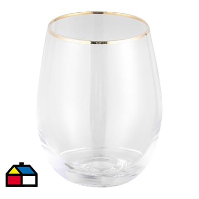 Vaso de Borde Dorado 500 ml