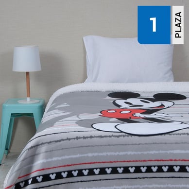 Frazada Sherpa Nio Mickey Multicolor 1 plaza