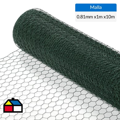 Malla hexagonal plstica de 1X10 m