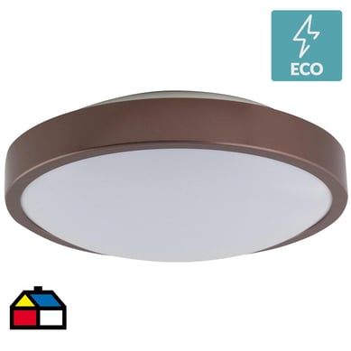 Plafn led 25 cm anillo marrn