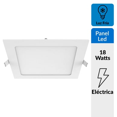 Panel led empotrado cuadrado 18w luz fra