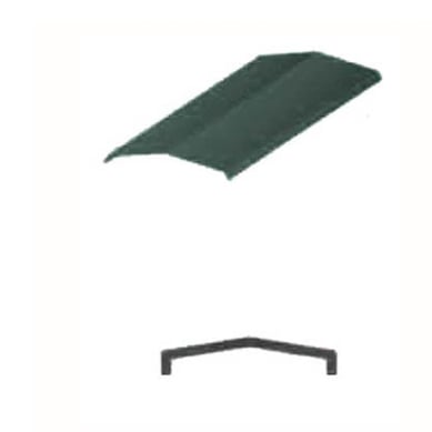 Caballete Recto Acero 40.5x174.5 m 0.4 mm Verde/Negro
