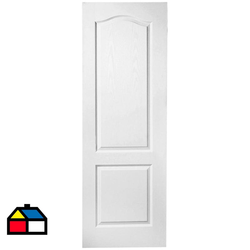 MULTIMARCA - Puerta HDF 2 Paneles prepintada color blanco