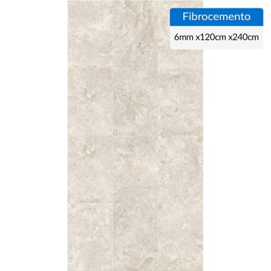 Placa Fibrocemento Simplsima Cermica Cenia Beige 120x240cm