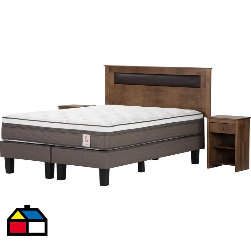 ROSEN - Cama Europea New Style 6 2 Plazas /Muebles