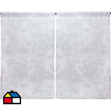 Cortina cocina toile 2 paos 70x115 cm