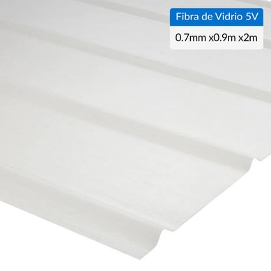 Plancha fibra de vidrio premium 5V luz difusor 0.7mmx0.90mx2.0m