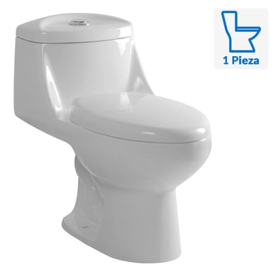 Sanitario One piece a Piso 30,5 cm 6 Litros Vinciny Blanco