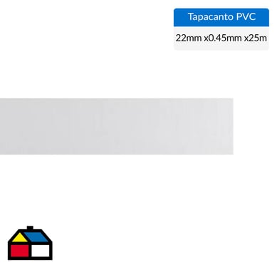 Tapacanto PVC blanco 22x0,45 mm Ro 25 mt