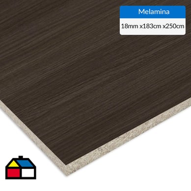 Melamina 18 mm de 183x250 cm wengue