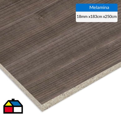 Melamina 18 mm de 183x250 cm teca italia.