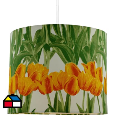 Lmpara colgante jardn amarillo 1 luz e27