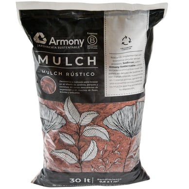 Mulch rstico decorativo 30 litros rojo