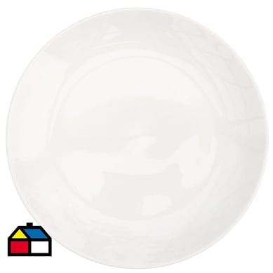 Plato 25 cm blanco redondo