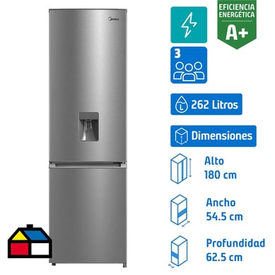 Refrigerador no frost bottom freezer 262 litros