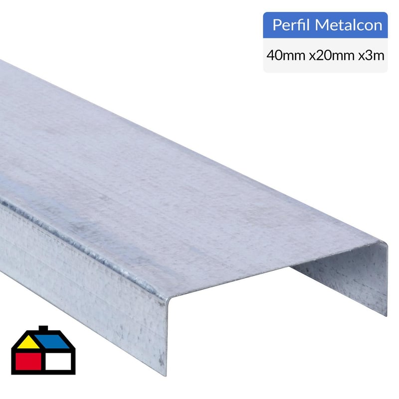 GENERICO - 3m Perfil U 2x4x0,85 Metalcon estructural