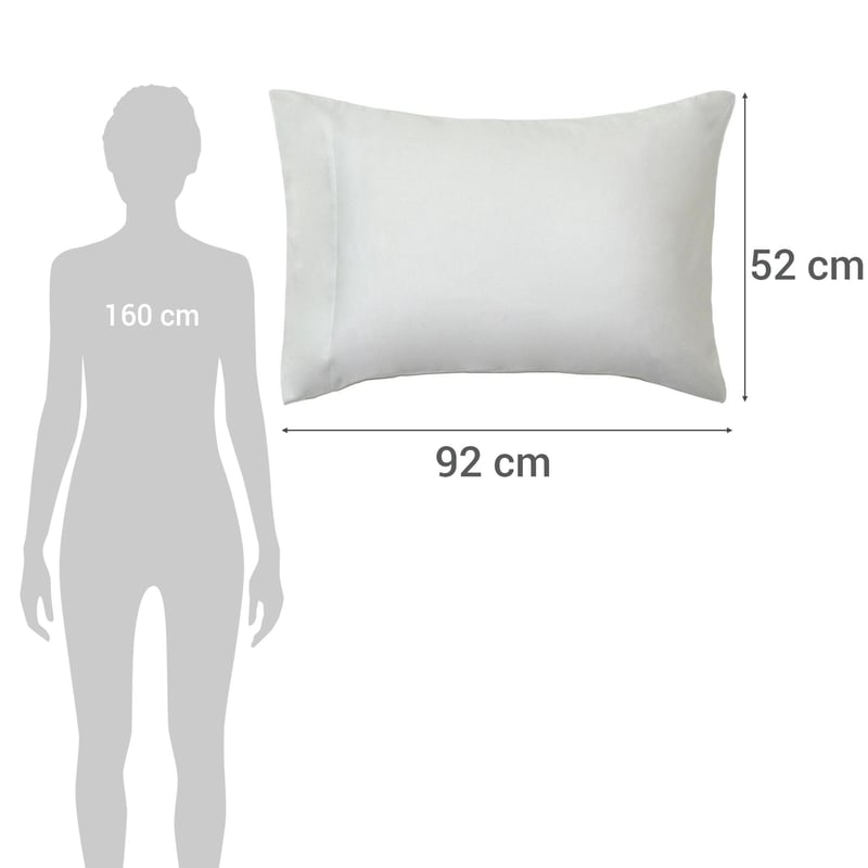 Funda almohada 500 hilos algodon blanco 52x92 cm Sodimac Falabella