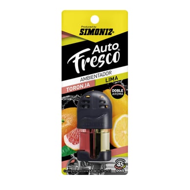 Ambientador auto fresco doble fragancia toronja & lima