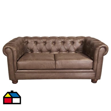 Sofa Florencia 2C Cuero Carame