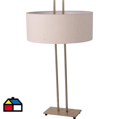 Lmpara de mesa H  bronce 2 luces E27