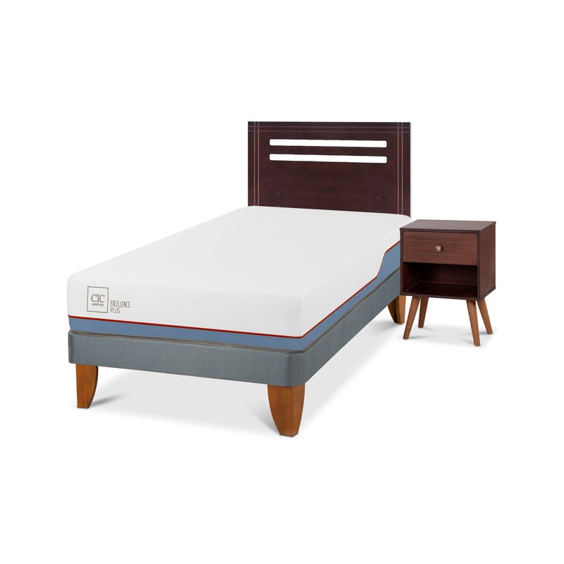 CIC - Cama europea excellence plus 1.5 plazas + muebles