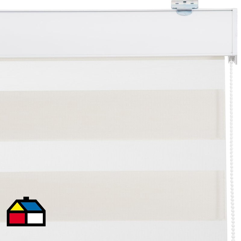 JUST HOME COLLECTION - Roller Duo Sunscreen Blanco ancho 131a145 cm alto 211a225 cm.