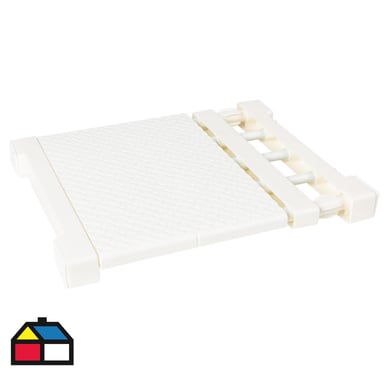 Repisa extensible plstica blanca 24x30 cm