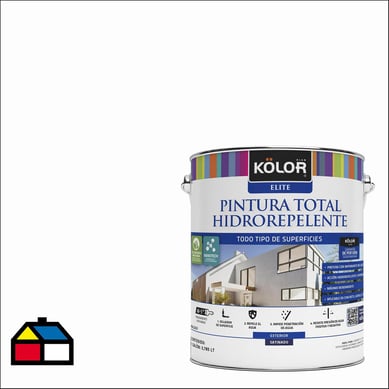 Pintura total hidrorepelente satn blanco 1galn