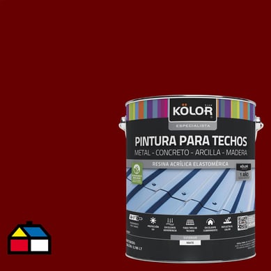 Pintura para techos rojo 1 galn