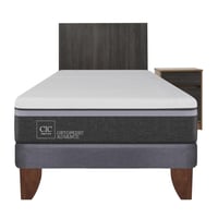 Cama europea ortopedic advance 1.5 plazas + muebles