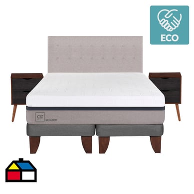 Cama europea balance king + muebles