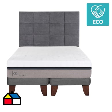 Cama europea balance super king + respaldo