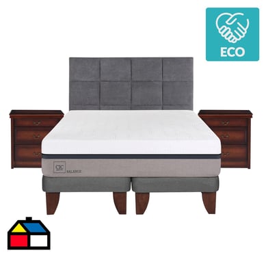 Cama europea balance king + muebles