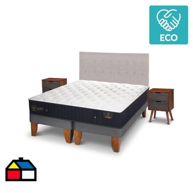 Cama europea premium king + muebles