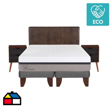 Cama europea balance king + muebles