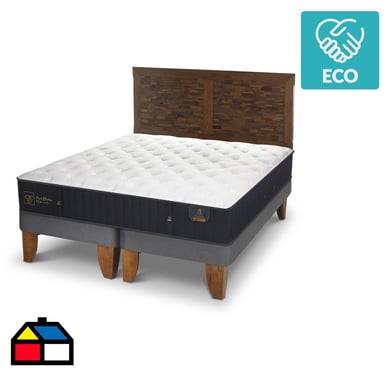 Cama europea premium king + respaldo