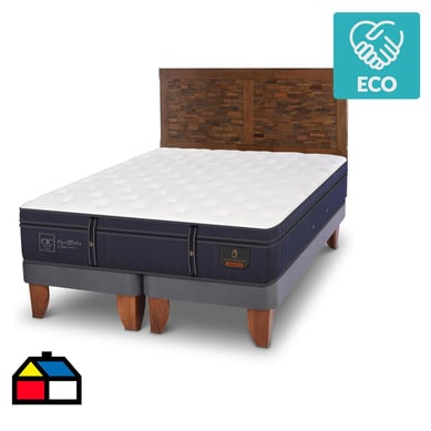 Cama europea grand premium king + respaldo