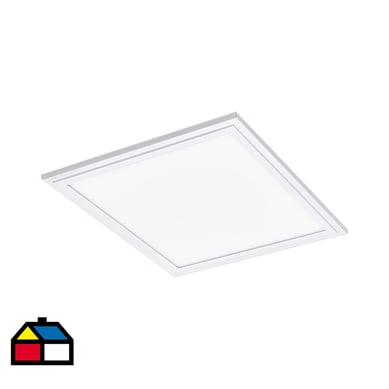 Panel embutido aluminio blanco LED 16W.