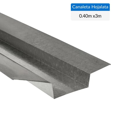 0.40x3 m Canal Limaholla Hojalata