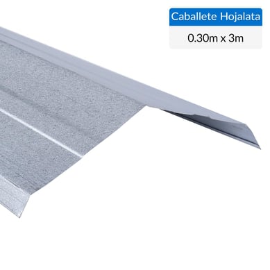 0.30x3 m Caballete Hojalata